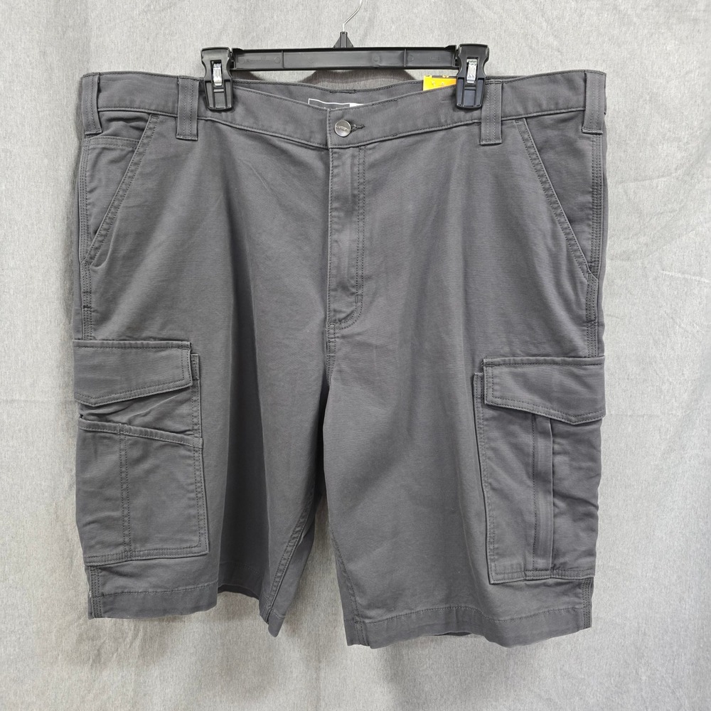 Carhartt Mens Rugged Flex Relaxed Fit Canvas Cargo Work Shorts Grey 42